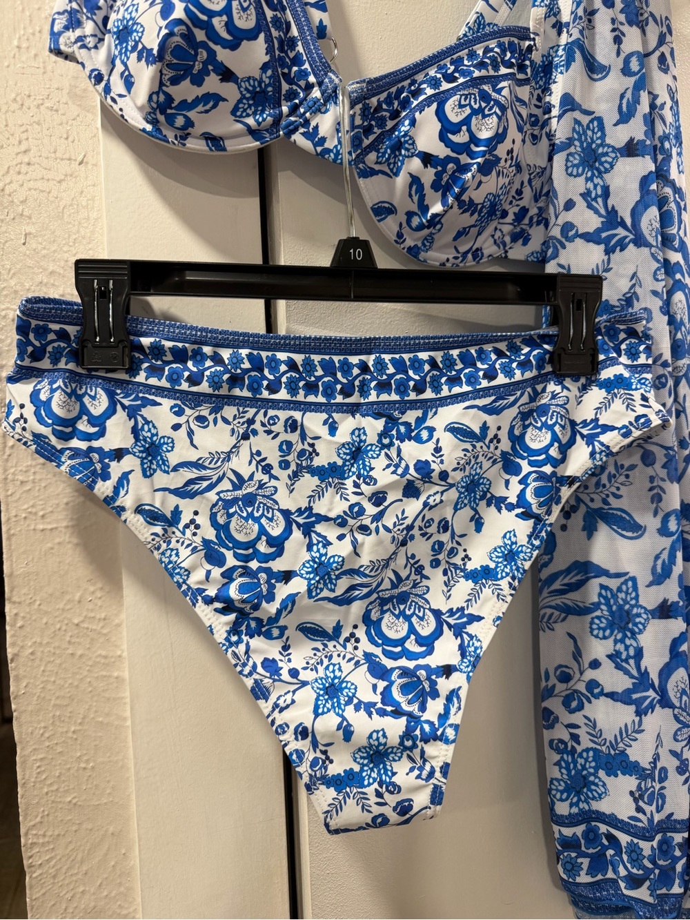 Women's Blue Floral Underwire Bikini Set - Picture 8 of 8